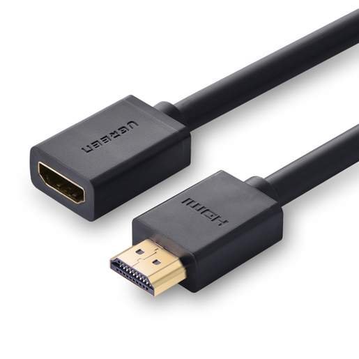 Кабель UGreen HD107 (10141) HDMI Male to Female Cable в оплетке 1 м черный