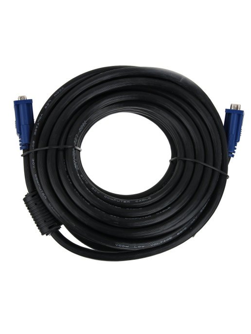 Кабель VCom VVG6460-10M(O) удлинительный Монитор-SVGA card (15M-15F) 10m, 2 фильтра