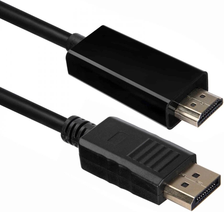 Кабель ACD ACD-DDHM2-18B DisplayPort 1.2, DP-HDMI, Golden Plated, 20m/19m, Черный, 1.8м