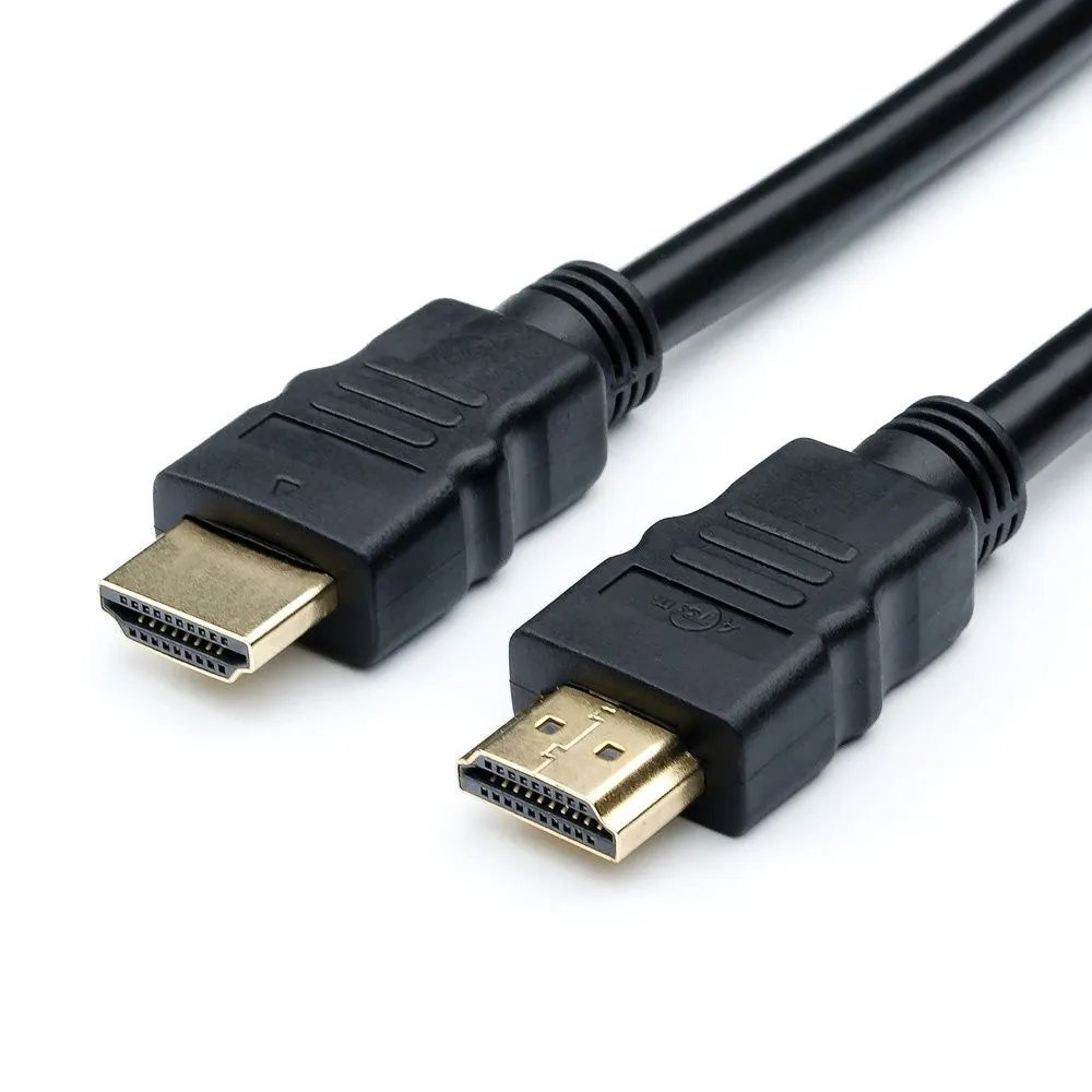 Кабель ACD ACD-DHHM1-18B HDMI 1.4, Golden Plated, 19m/19m, Черный, 1.8м