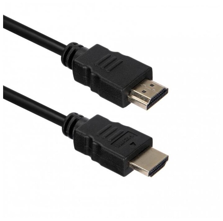 Кабель ACD ACD-DHHM2-18B HDMI 2.0, Golden Plated, 19m/19m, Черный, 1.8м
