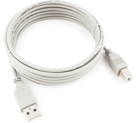 Кабель Gembird CCF-USB2-AMBM-10 USB 2.0 PRO 3.0м AM/BM позол.конт., фер.кол., пакет