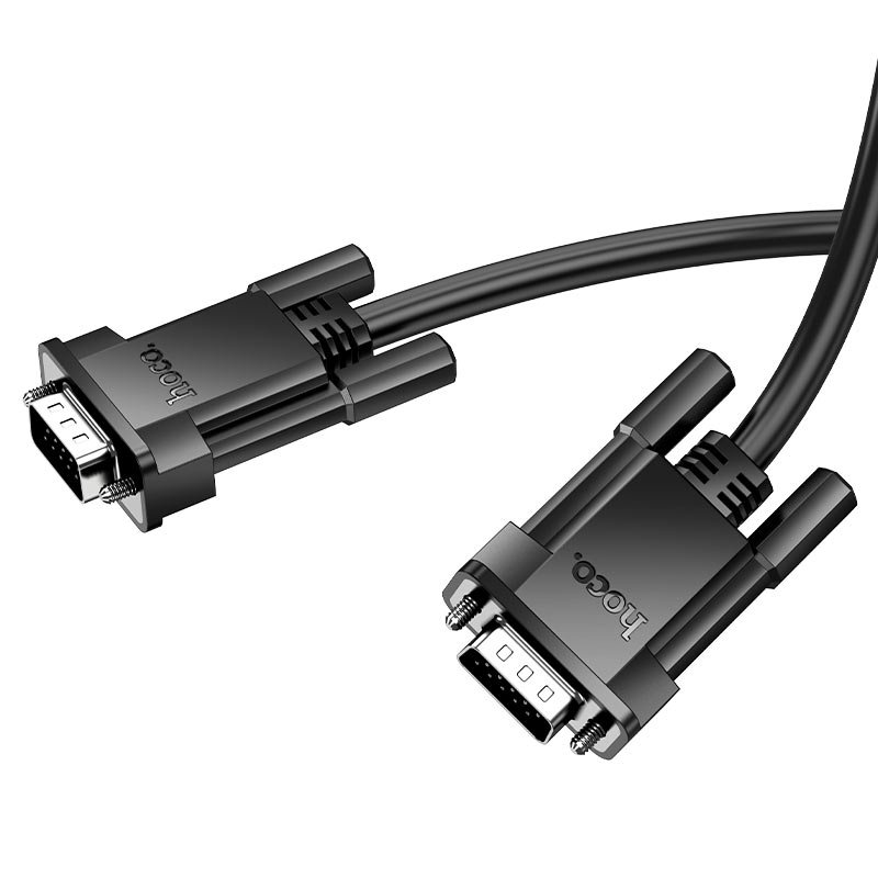 Кабель HOCO US11 VGA(m)-VGA(m) 2.0м, 1080p чёрный