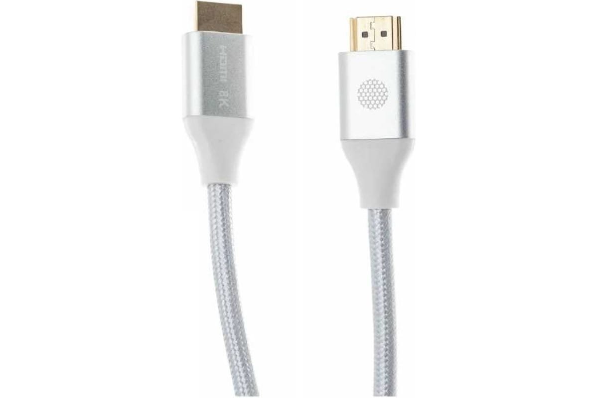 Кабель аудио-видео Cactus CS-HDMI.2.1-1 HDMI (m)/HDMI (m) 1м серебристый