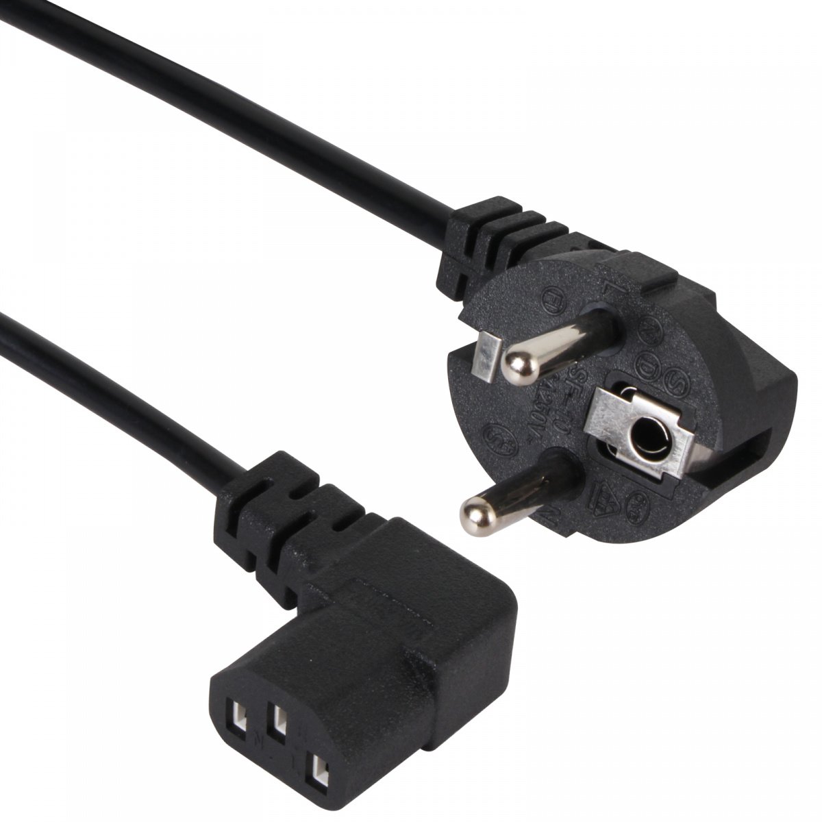 Кабель комп - розетка 220V EU (угол-угол), 1.8m, iOpen <ACE021R-1.8M> (1/60)