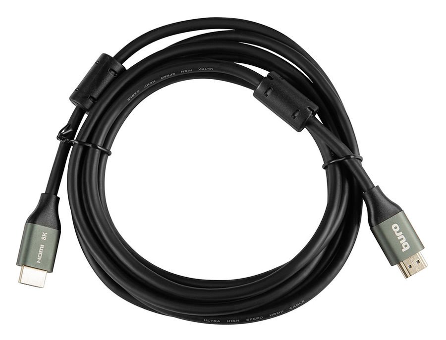Кабель аудио-видео Buro HDMI (m)/HDMI (m) 3м. феррит.кольца Позолоченные контакты черный (BHP-HDMI-2.1-3G)
