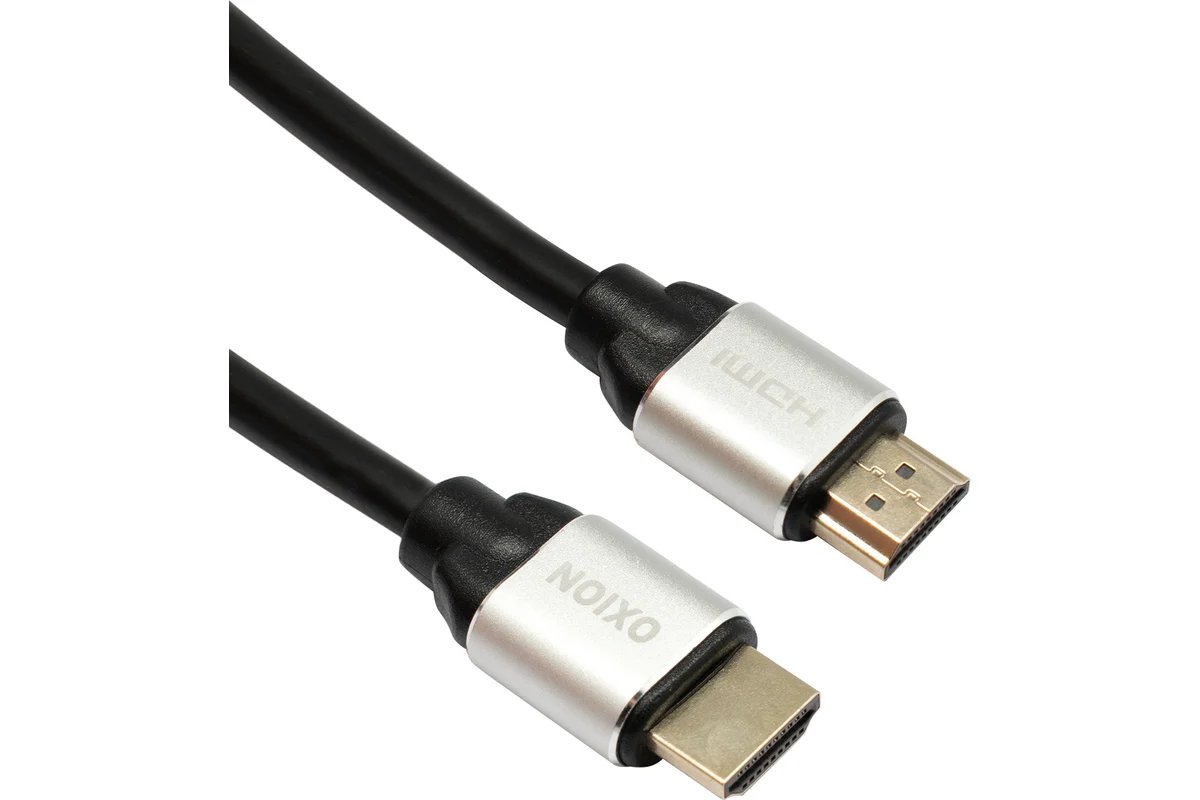 OXION кабель HDMI(M)-HDMI(M) 10 m, версия 1.4, серия "Люкс", двойной экран, золотые контакты, алюминиевые коннекторы (25)
