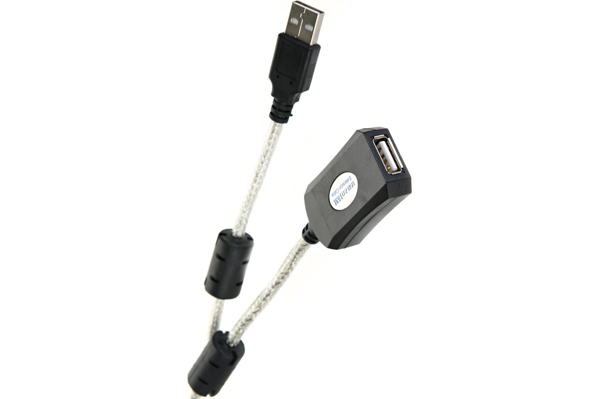 Кабель-адаптер AOPEN USB 2.0 - repeater (AM-AF), 15 м. (1/20)