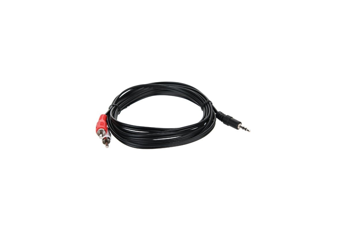 Кабель соединительный TELECOM 3.5 Jack (M) / 2xRCA (M), стерео, аудио, 3 м. (1/200)