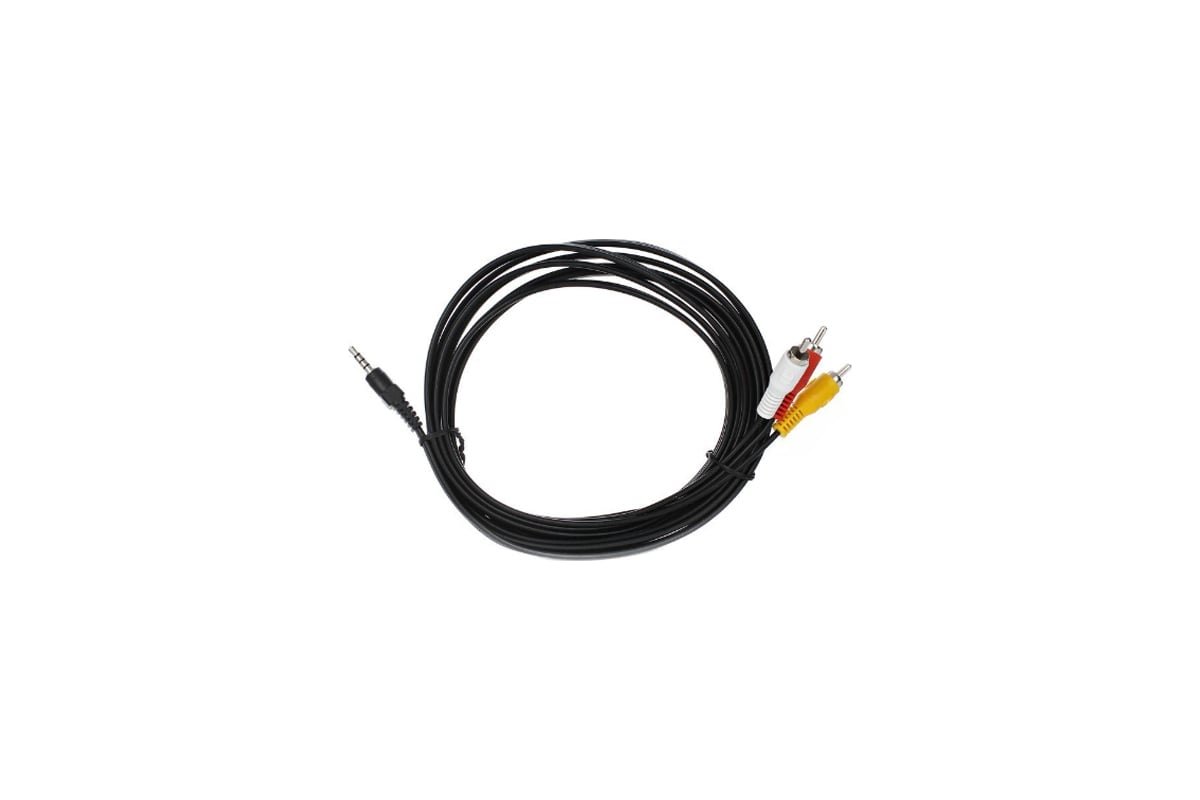 Кабель соединительный TELECOM 3.5 Jack (M) / 3 RCA (M), 3 м. (1/100)