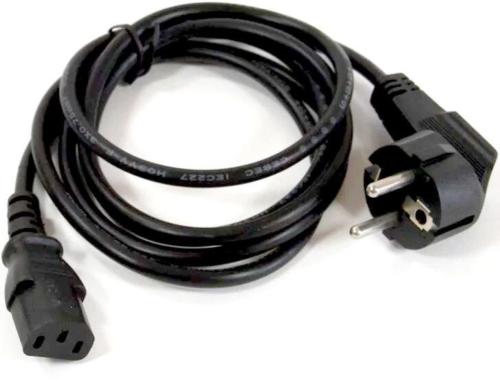 Кабель компьютер-розетка VCOM 220V (EURO) <VDE> 3G*1.5mm2, 16А, 1.8 м. (1/40)