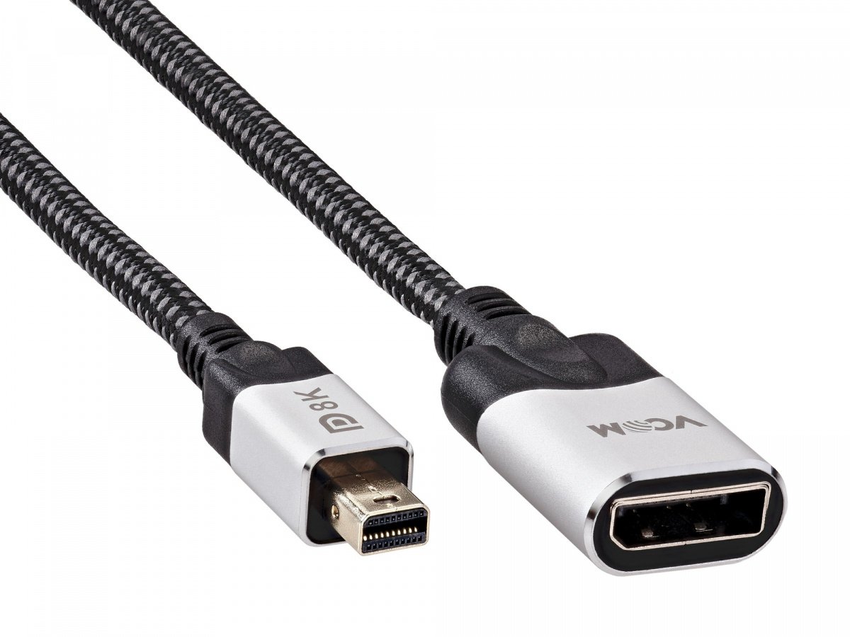 Кабель удлинительный miniDP/DP  v1.4, 8K@60Hz, 0.5m VCOM <CG635F-0.5> (1/60)