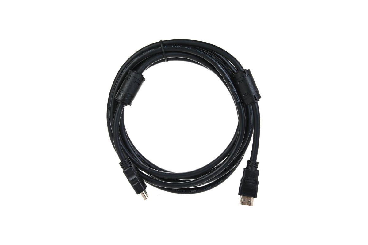Кабель HDMI-19M --- HDMI-19M ver 2.0+3D/Ethernet,2 фильтра 3m Telecom <TCG200F-3M> (1/50)