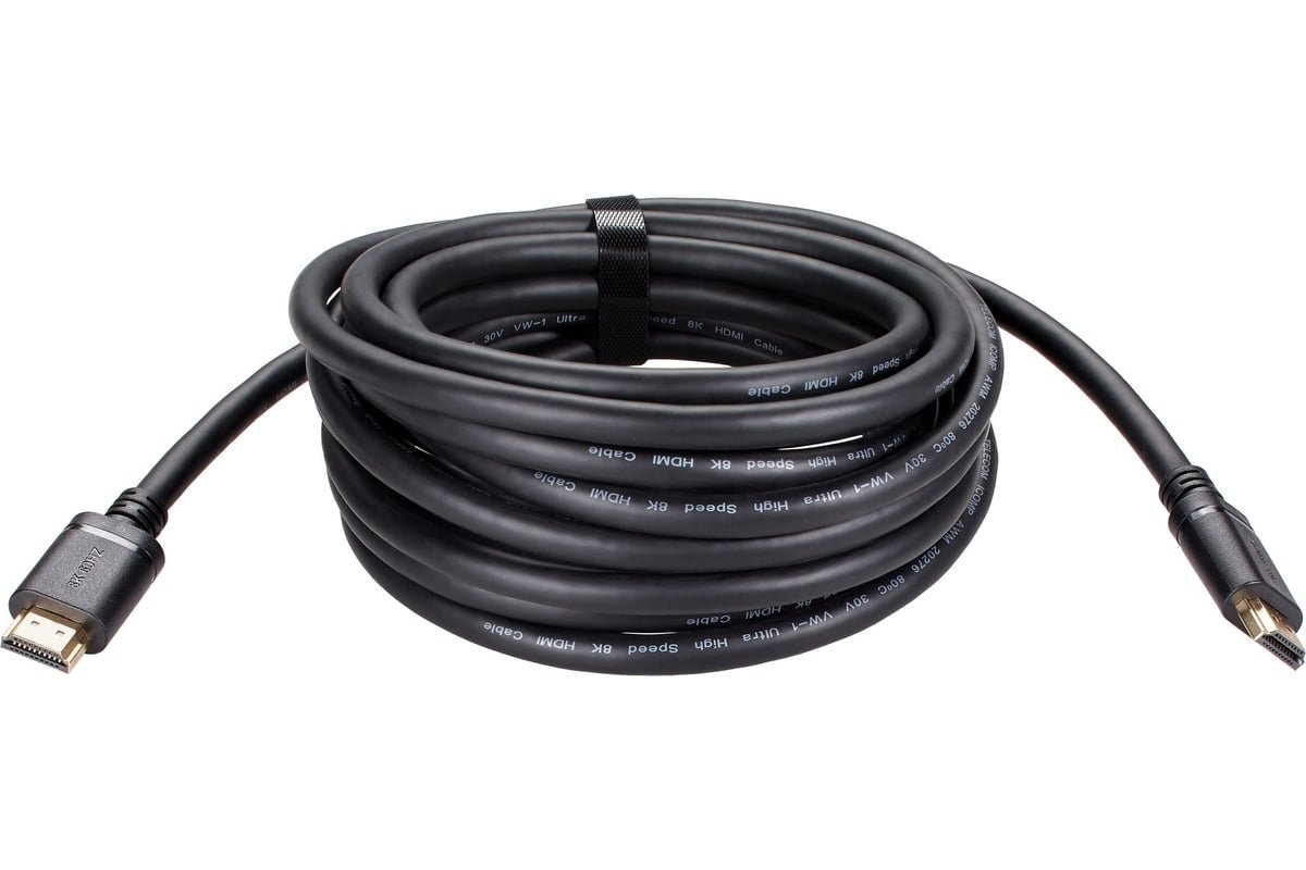 Кабель HDMI 19M/M,ver. 2.1 8KX60Hz (Econom) 5m Telecom <TCG245C-5M> (1/40)
