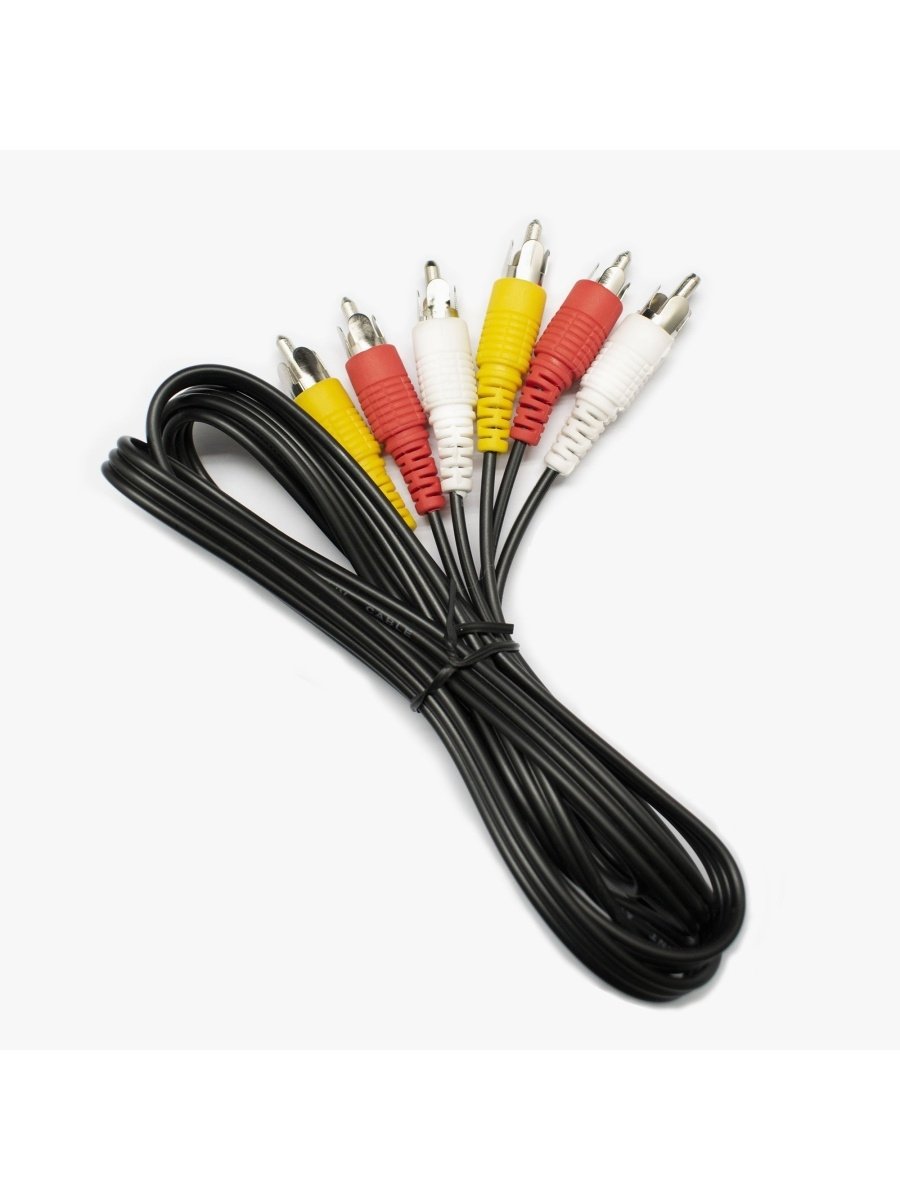 Аудио-видео кабель 3RCA-3RCA 1.2М, Черный