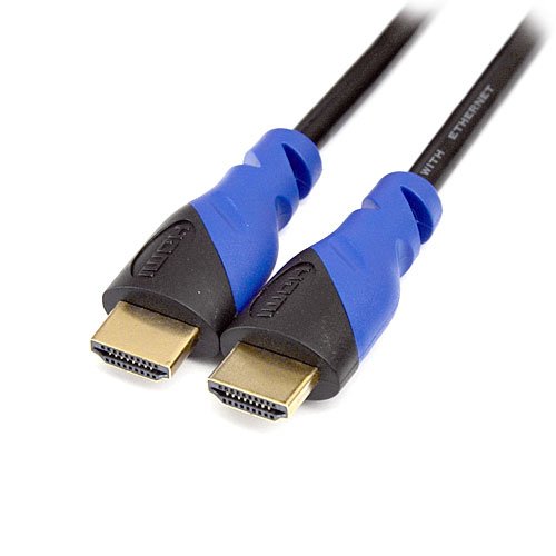 Кабель DeTech HDMI A-A v2.0 4K*2K 26AWG 19+1, черный с синим цвет, 2м