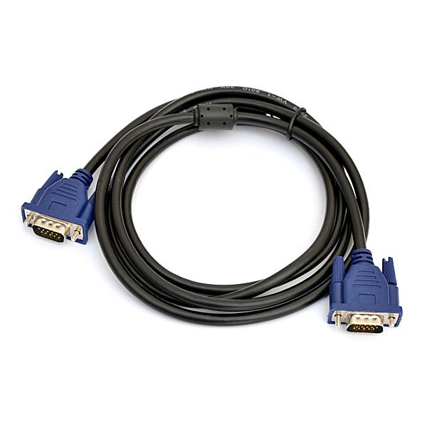 Кабель DeTech VGA M-M 30AWG 2 ferrites 3M