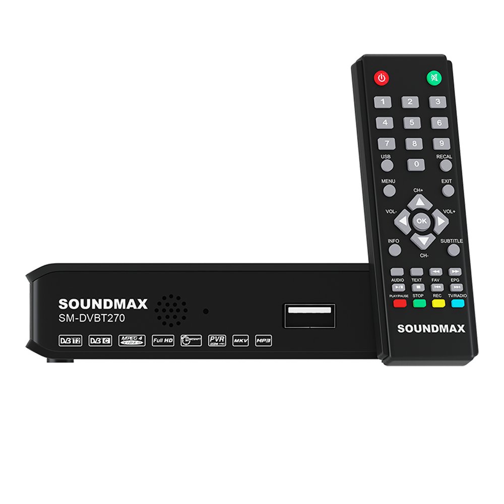 Цифровая ТВ приставка SOUNDMAX SM-DVBT270(черный)