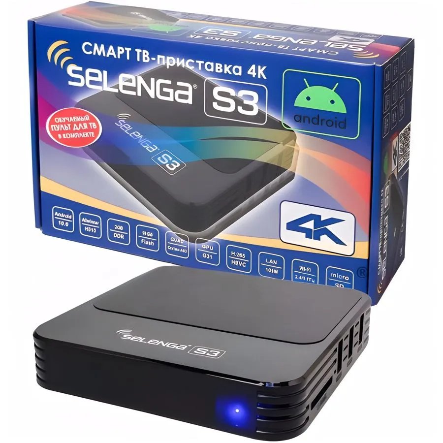 СМАРТ ТВ-приставка 4К SELENGA S3 (1/20)
