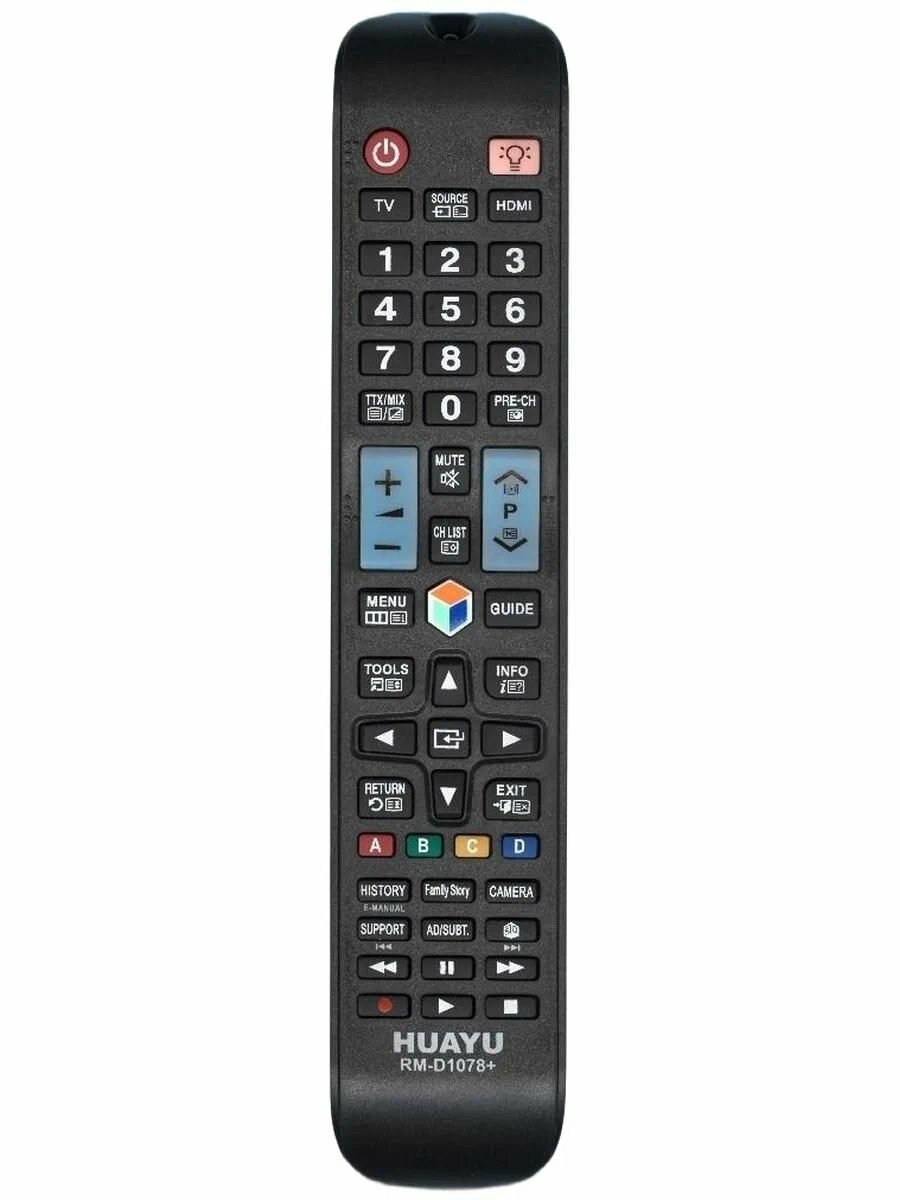 Пульт д/у для телевизоров Samsung (D1078+) с подсветкой кнопок в полиэтиленовой упаковке