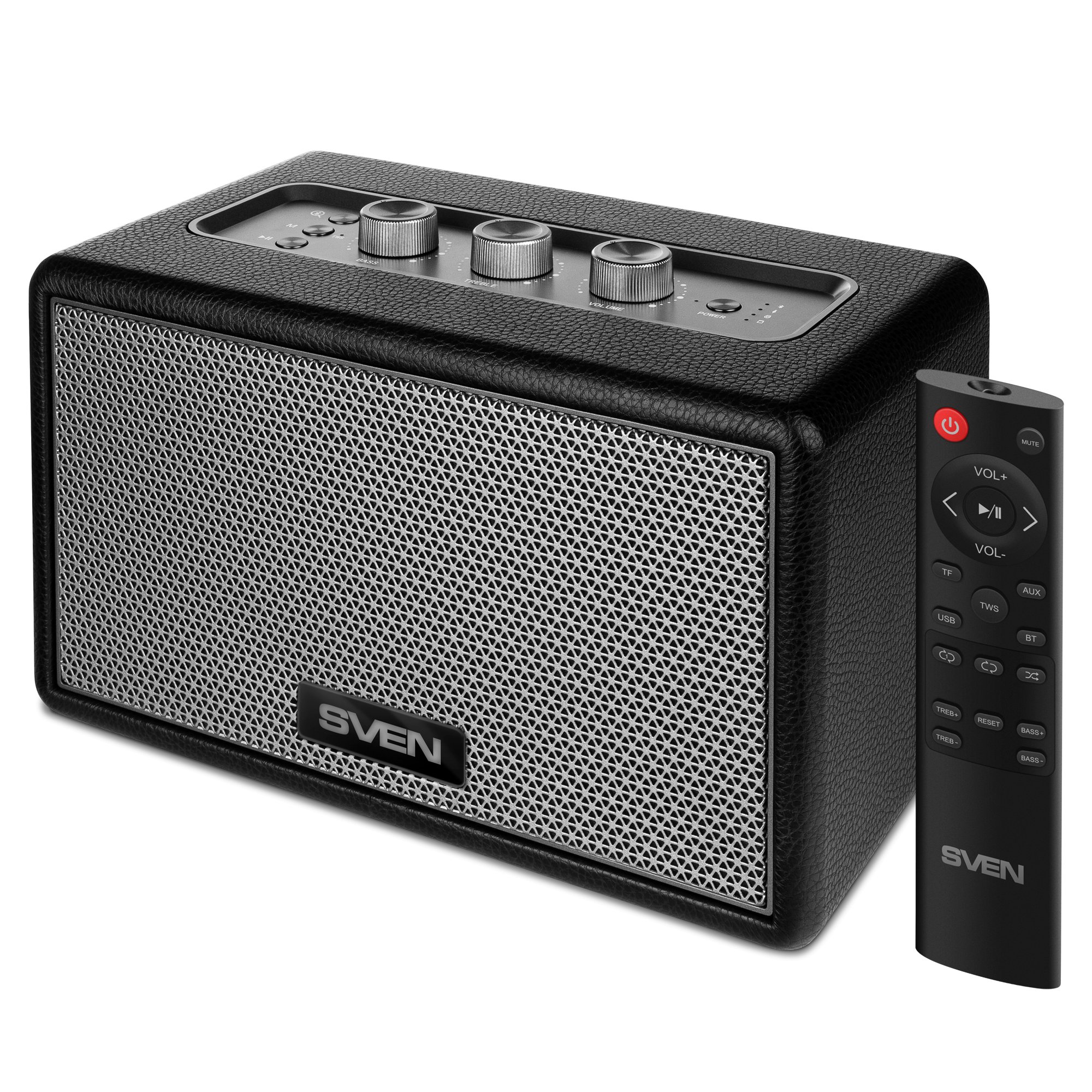 Акустическая система SVEN АС HA-950, черный, МДФ, эко-кожа (60 Вт, Bluetooth, USB, Micro SD, пульт)