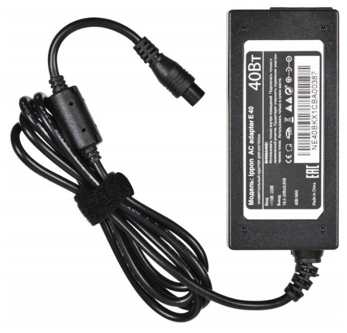 Блок питания Ippon (E40) автоматический 40W 18.5V-20V 11-connectors 0.7A от бытовой электросети LED индикатор