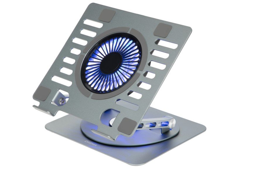 Подставка для ноутбука Digma D-NCP170-1xRGB110-360 серый