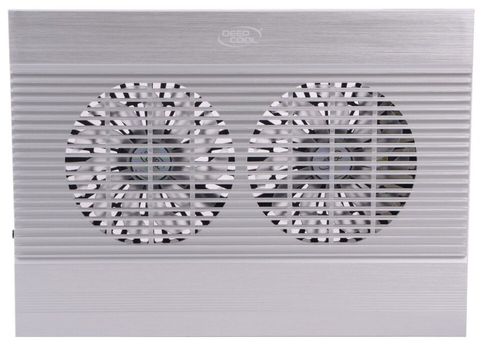 Подставка для охлаждения ноутбука DEEPCOOL N8 Silver (до 17", вентилятор 2x140мм, алюминий, 2xUSB) Retail box