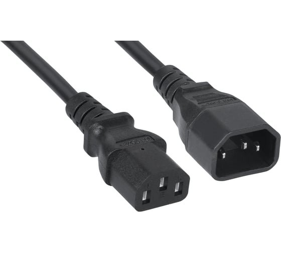 Кабель питания Cabeus PC-189-VDE-1.0-3M монитор-компьютер IEC 320 C13 - IEC 320 C14 (3x1.0)