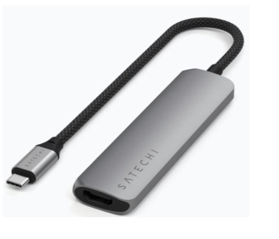 Док-станция Satechi 4-in-1 USB-C Slim Multiport Adapter 4K (ST-P4SM) Серый