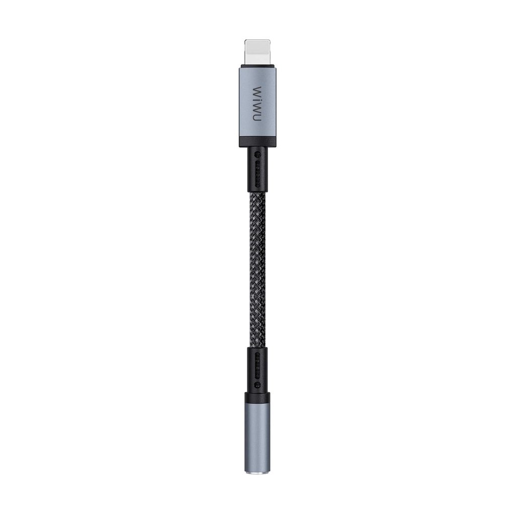 Адаптер AUX 3,5 - Lightning WiWU Wi-C047L , 15см (Black)