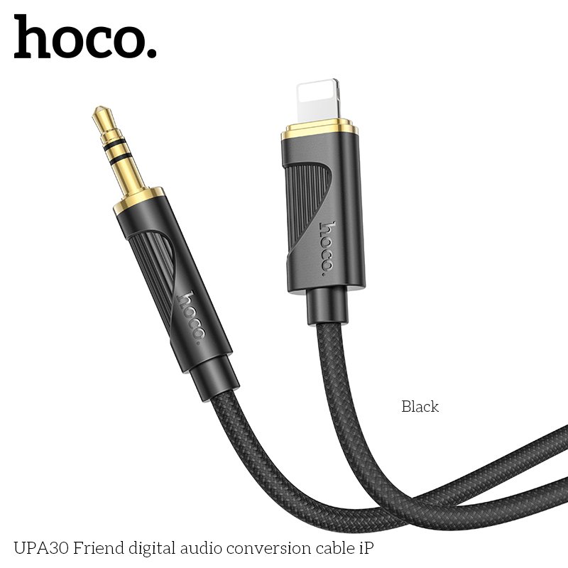 Аудио-адаптер HOCO UPA30 Friend digital audio conversion cable iP (черный)