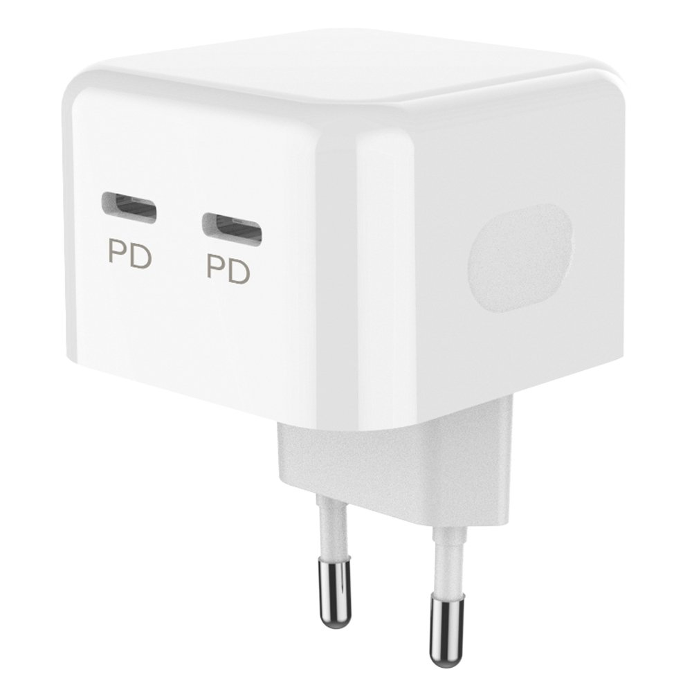 СЗУ PERO TC18 USB-C + USB-C, PD 35W белый