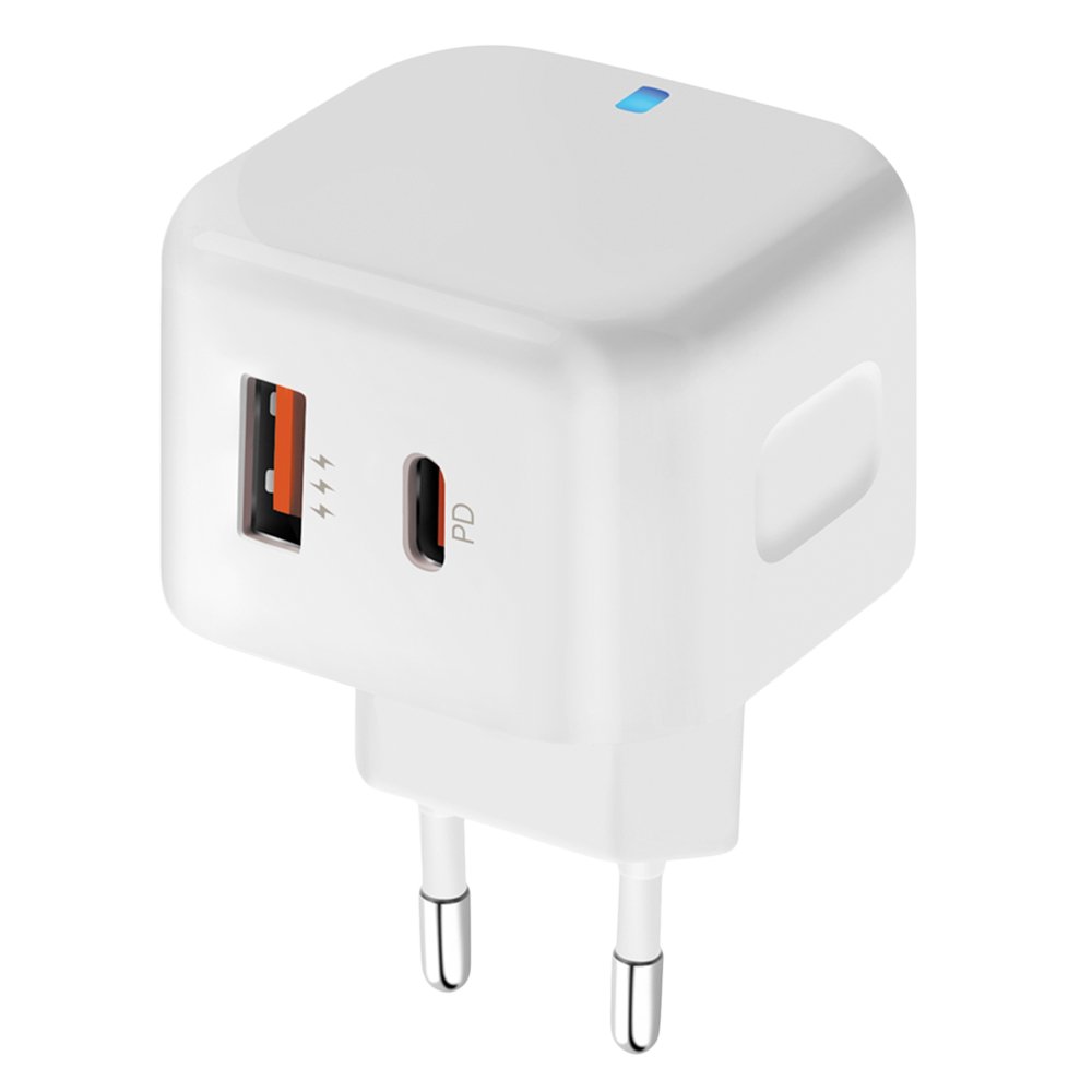 СЗУ PERO TC10 USB-C 20W + USB-A Fast Charge белый
