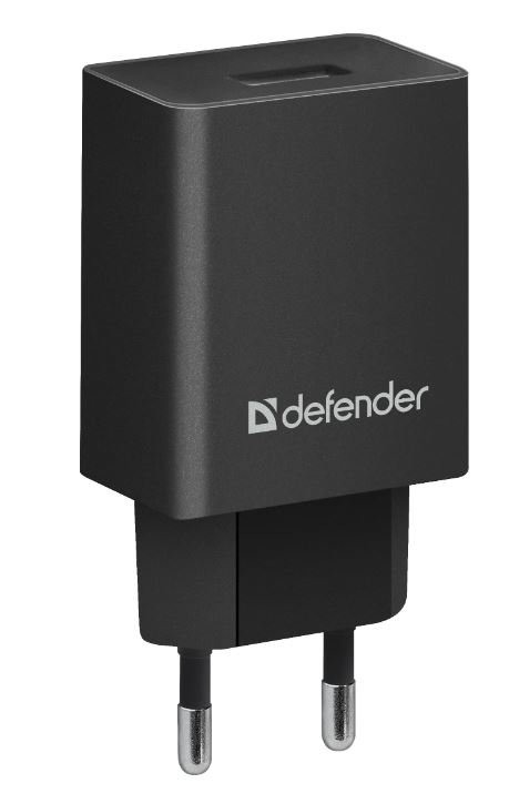 СЗУ DEFENDER EPA-10 черный, 1xUSB, 5V/2.1А 83572