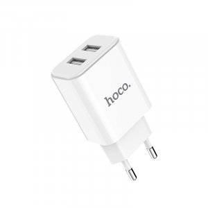 СЗУ Hoco C62A Victoria dual port +Type-C 2.1A, white