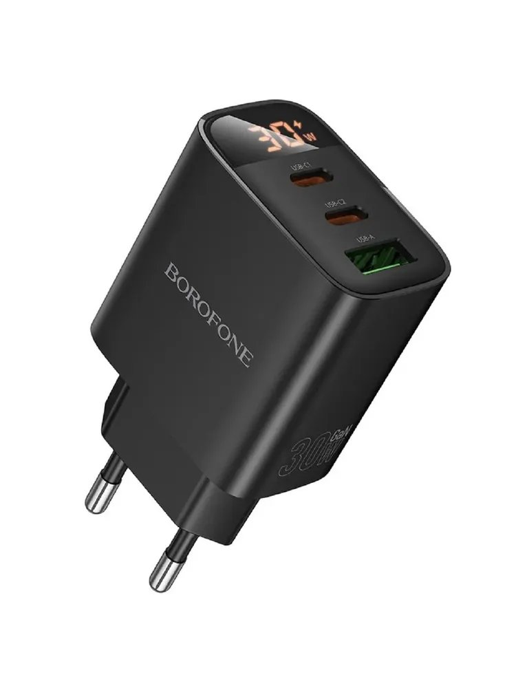 СЗУ BOROFONE BA98A Ilustre PD30W(2C1A) with digital display (черный)
