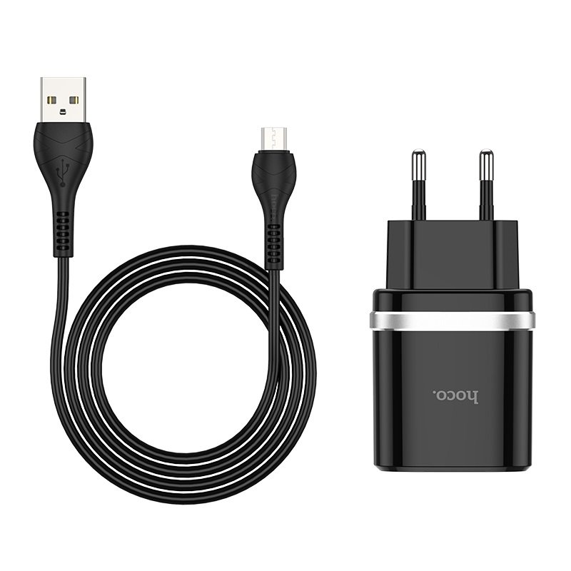СЗУ HOCO C12Q Smart QC3.0 + Micro (чёрный)