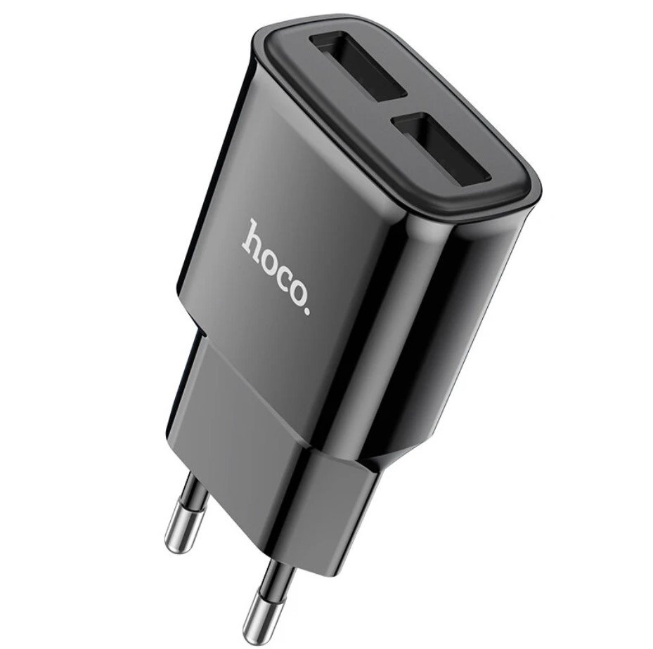 СЗУ HOCO C88A Star round, 2USB, 2.4A (черный)