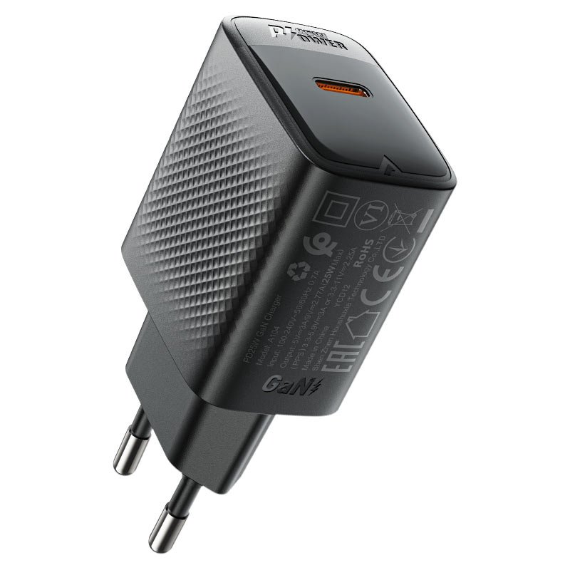 СЗУ ACEFAST A104 (AF-A104-BK) Gan USB-C Charger EU Black