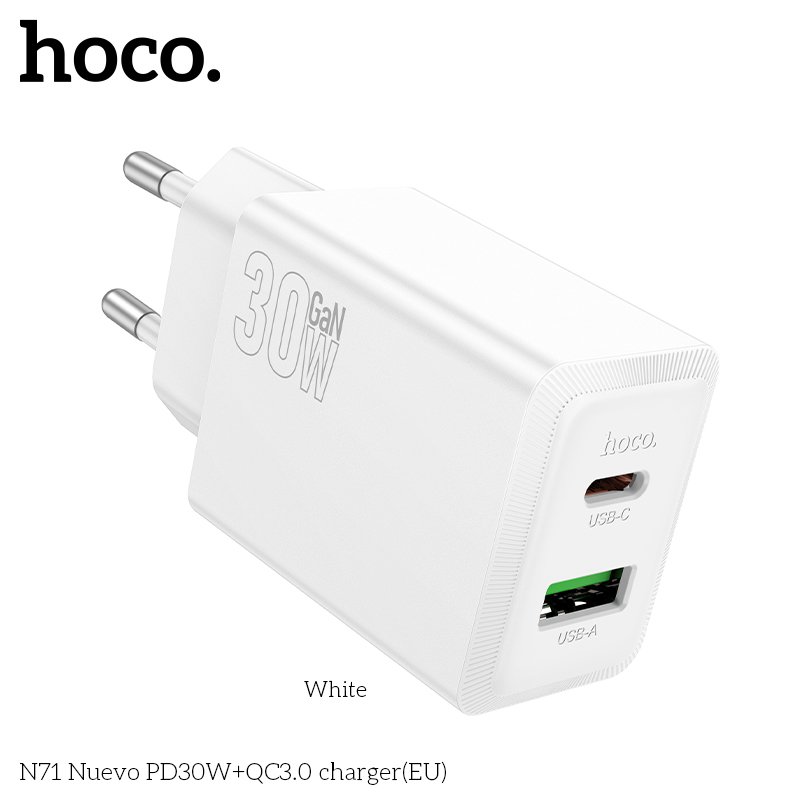 СЗУ HOCO N71 Nuevo PD30W+QC3.0 (белый)