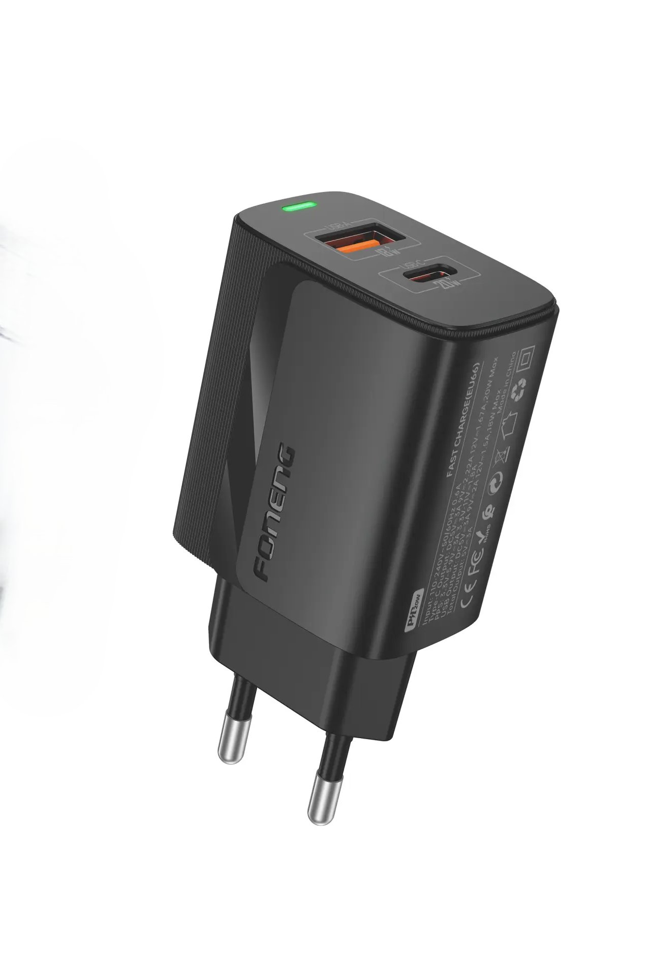 СЗУ Foneng EU66 USB-A / USB-C, PD20W  (Black)