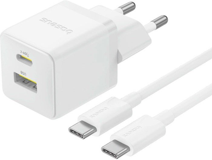 СЗУ Baseus Palm C+U (P1011160A213-01) 30W EU Moon White