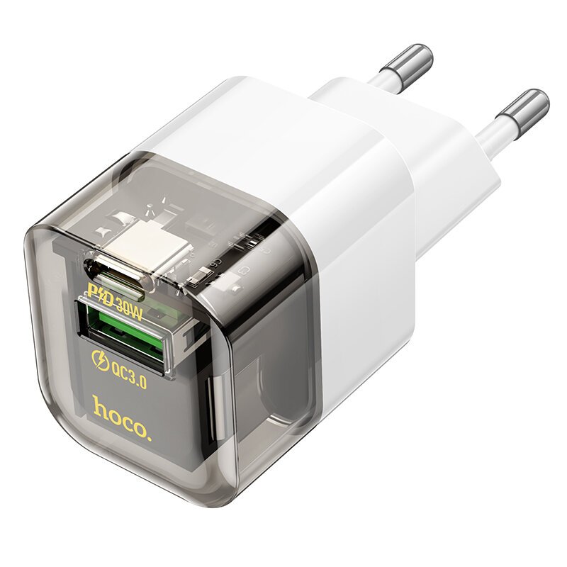 СЗУ HOCO C131A Platinum dual-port PD30W+QC3.0 charger(EU)