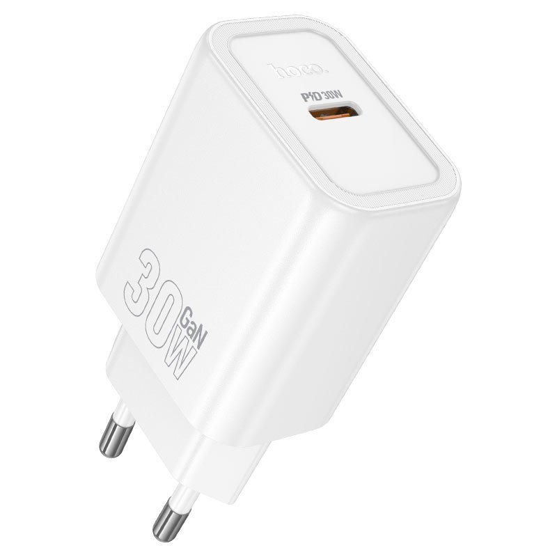 Зарядное устройство HOCO N62 Gentle single port PD30W charger set (Type-c to IP) EU White