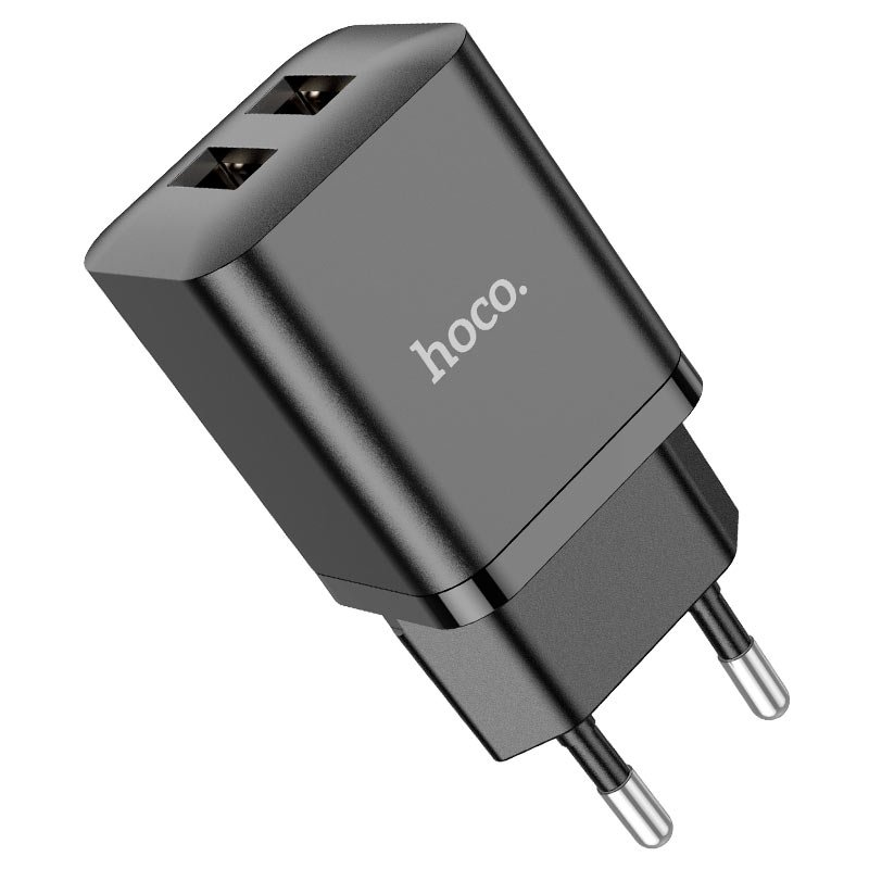 СЗУ HOCO N25 Maker, 2USB, 5V, 2.1A + lightning (черный)