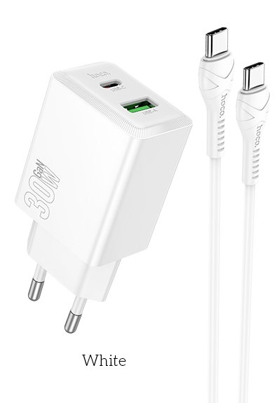 СЗУ HOCO N71 Nuevo PD30W+QC3.0 (C to C) (белый)