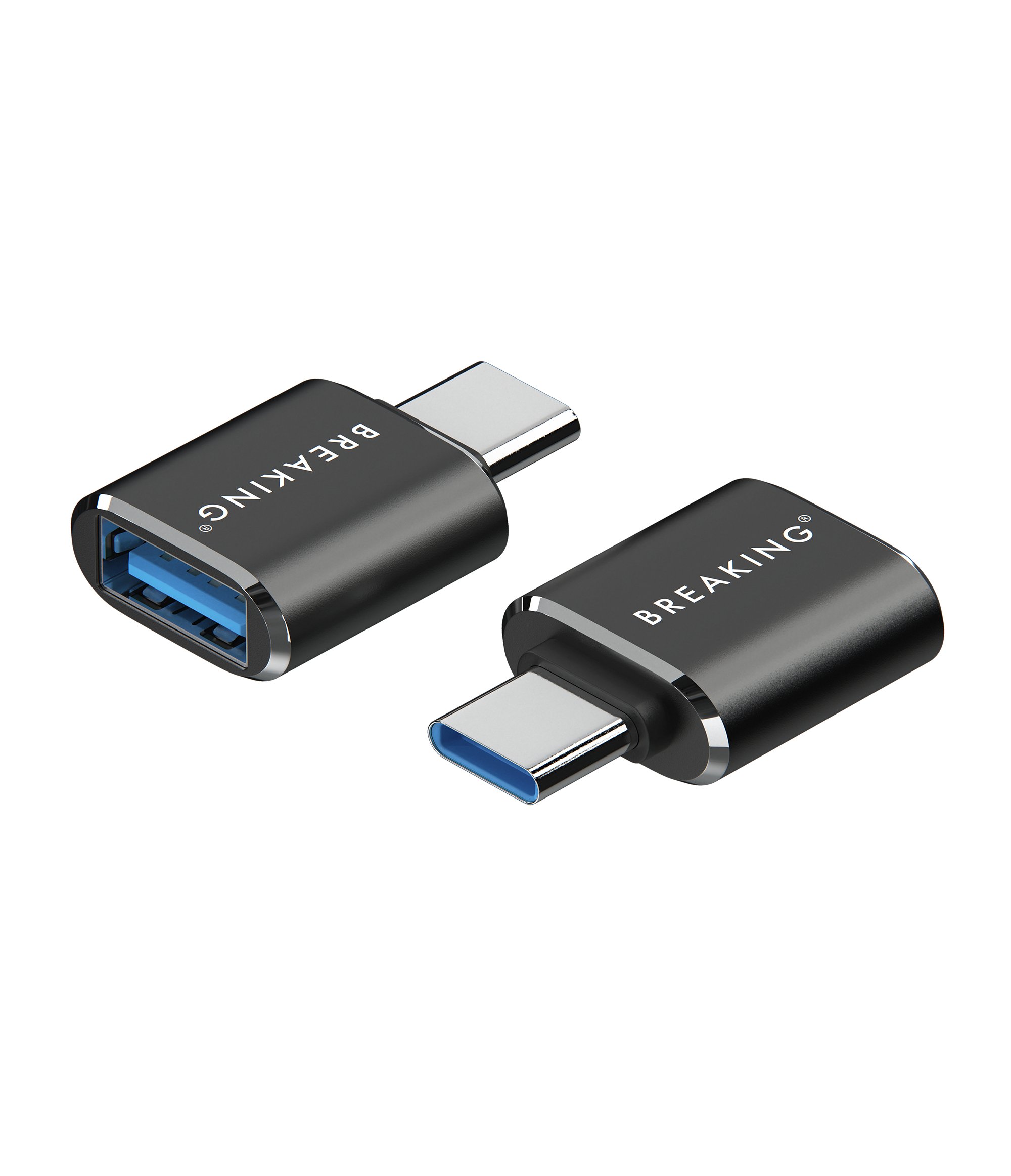 Адаптер Breaking, USB-A - USB-C, OTG (Черный)