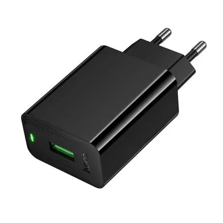 СЗУ HOCO CS92A Leader single port QC3.0 charger(EU) Black