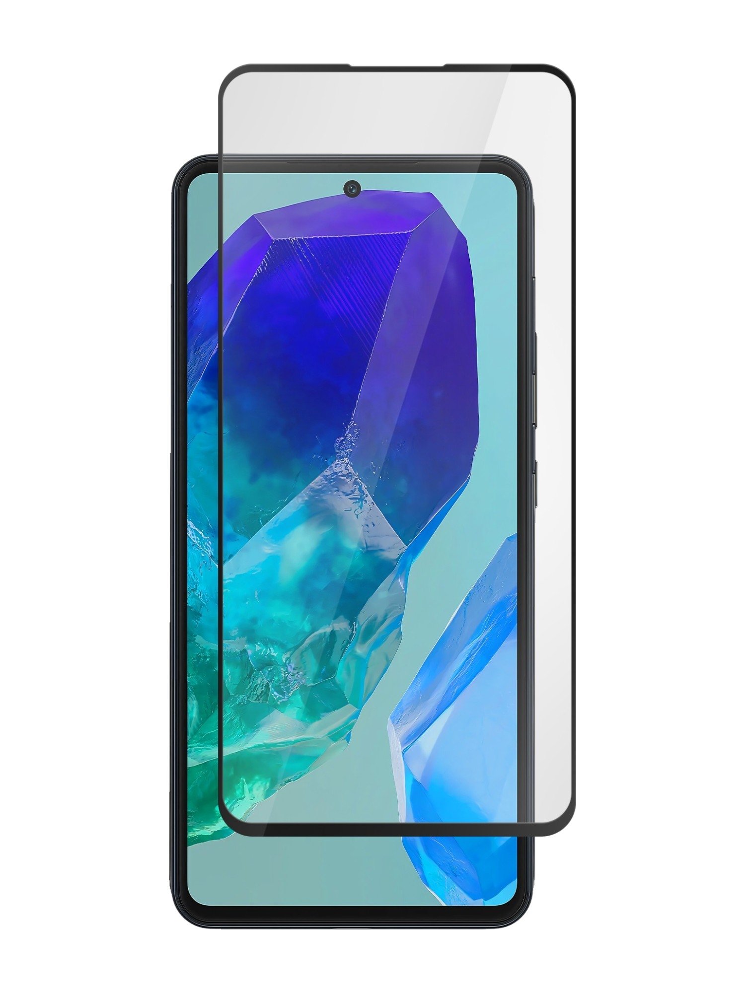 Защитное стекло Full Glue для Samsung Galaxy M55 черная рамка